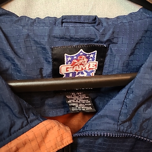 Denver Broncos Half Zip Pullover Windbreaker Jacket X-Large Vintage 1990's - Picture 4 of 7